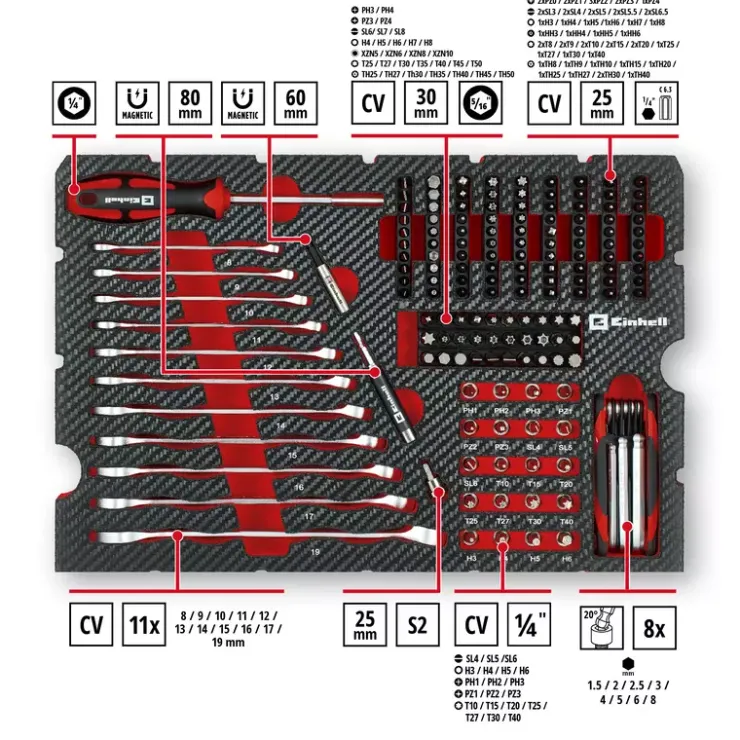 Sale E-Case 201-pc. Tool Case Mechanic Bags / Cases