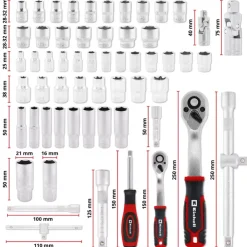 Sale E-Case 60-pc. Tool Pad Sockets and Ratchets Bags / Cases
