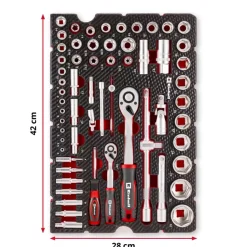 Sale E-Case 60-pc. Tool Pad Sockets and Ratchets Bags / Cases