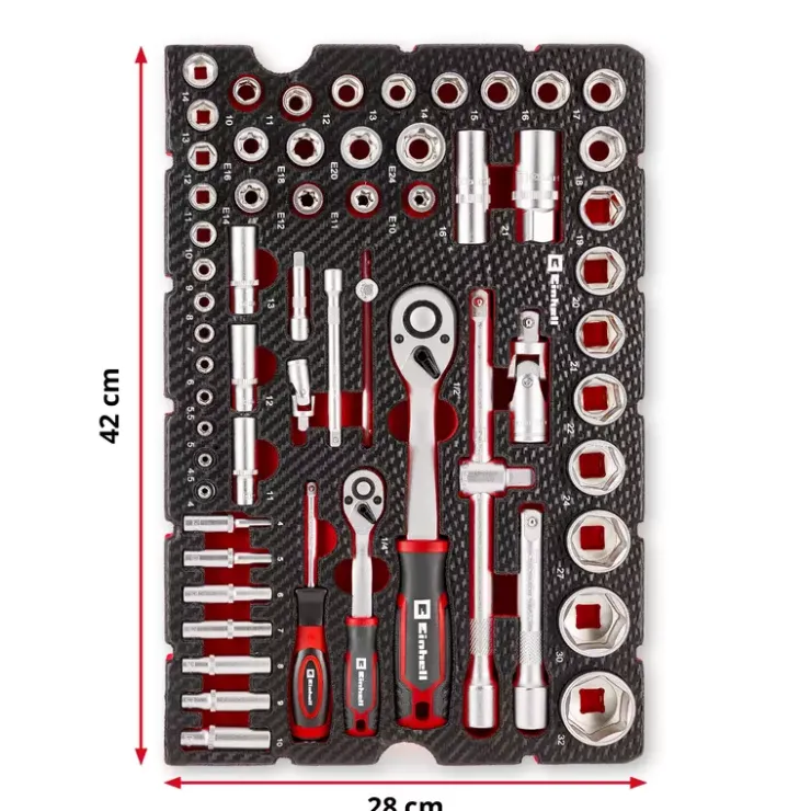 Sale E-Case 60-pc. Tool Pad Sockets and Ratchets Bags / Cases