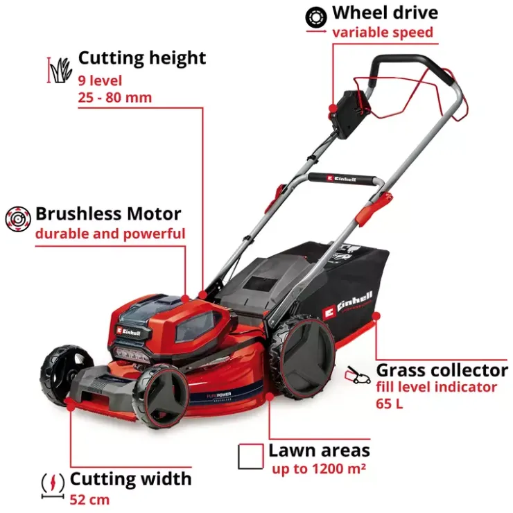 Discount GP-CM 36/52 S Li BL (4x5,2Ah) Cordless Lawn Mowers