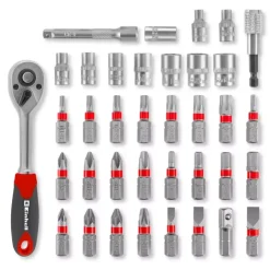 Best L-CASE 37-pc. Bit and Ratchet Set Further Tools Accessories