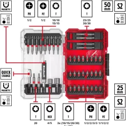 Sale M-CASE 42-pc. Bit and Magnetic Bit Holder Set Further Tools Accessories