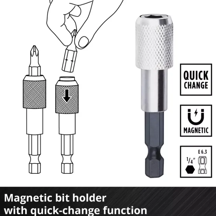Sale M-CASE 42-pc. Bit and Magnetic Bit Holder Set Further Tools Accessories