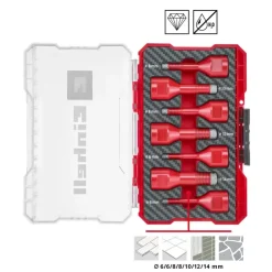 Outlet M-CASE 7-pc. Diamond Tile Drill Bit Set, M14, Ø 6–14 mm Angle Grinder / Polisher Accessories