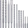 New 12-pc. Drill and Chisel Set, SDS-Plus Rotary Hammer Accessories