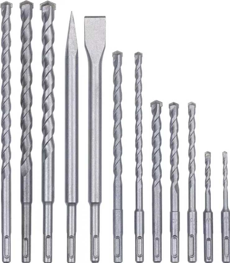 New 12-pc. Drill and Chisel Set, SDS-Plus Rotary Hammer Accessories