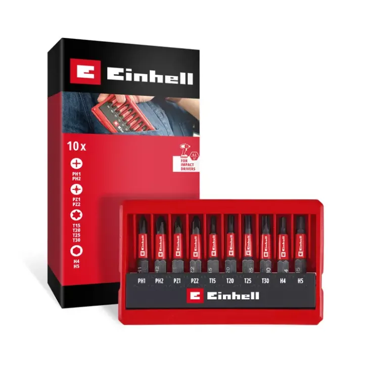 Outlet 10-pc. Impact Bit Set, Pocket Set, 50 mm Further Tools Accessories