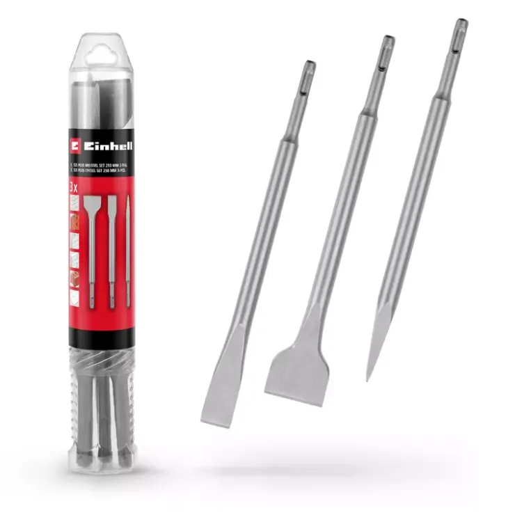 Clearance 3-pc. SDS Plus Chisel Set, 250 mm Rotary Hammer Accessories