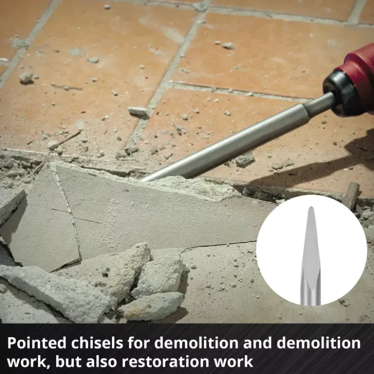 New 4-pc. SDS Plus Chisel Set, 250 mm Rotary Hammer Accessories