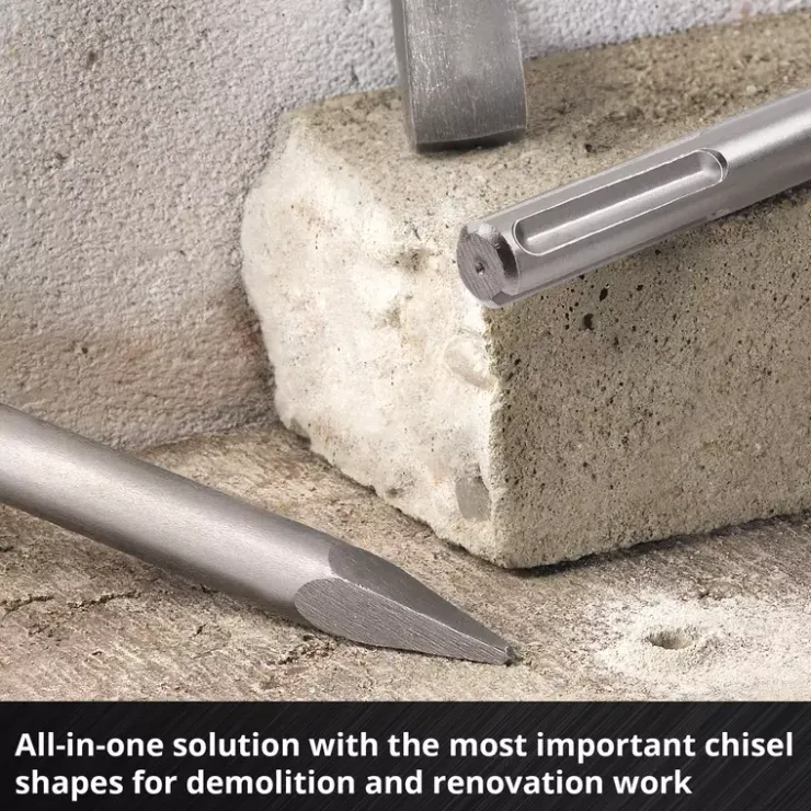 Hot 3-pc. SDS-Max Chisel Set, 400 mm Rotary Hammer Accessories