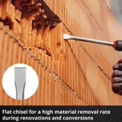 Hot 3-pc. SDS-Max Chisel Set, 400 mm Rotary Hammer Accessories