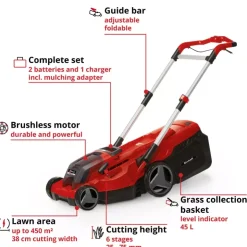 Hot RASARRO 36/38 (2x4 Ah) Cordless Lawn Mowers