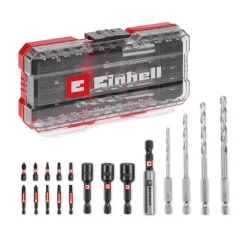 Best S-CASE 18-pc. Impact Bit Set with Metal Drill Bits Drill / Screwdriver Accessories