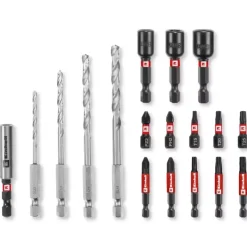 Best S-CASE 18-pc. Impact Bit Set with Metal Drill Bits Drill / Screwdriver Accessories