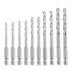 Clearance S-CASE 10-pc. Metal Drill Bit Set Drill / Screwdriver Accessories