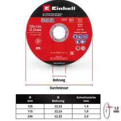 Best Thin Cutting Discs, Ø 125 x 1 mm, 5 pcs. Cutting Machine Accessories