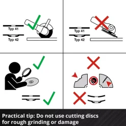 Discount Thin Cutting Discs, Ø 115 x 1 mm, 5 pcs. Cutting Machine Accessories