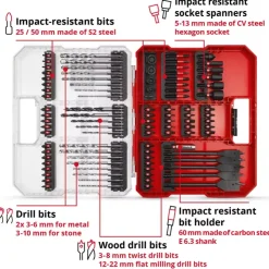 Hot XL-CASE 95-pc. Impact Bit and Drill Bit Set Further Tools Accessories