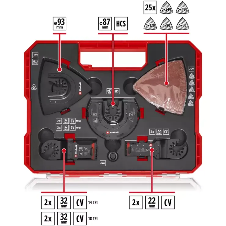 Outlet XL-PLUS-CASE 35-pc. Multitool Set for Wood Multifunctional Tool Accessories