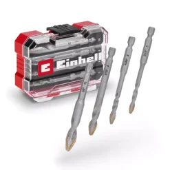 Discount XS-CASE 4-pc. TCT Tile Drill Bit Set, Ø 5–10 mm Drill / Screwdriver Accessories