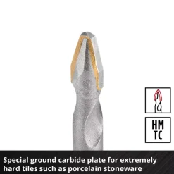 Discount XS-CASE 4-pc. TCT Tile Drill Bit Set, Ø 5–10 mm Drill / Screwdriver Accessories