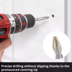 Discount XS-CASE 4-pc. TCT Tile Drill Bit Set, Ø 5–10 mm Drill / Screwdriver Accessories