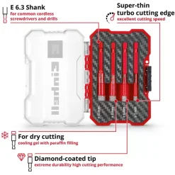Best XS-CASE 4-pc. Tile Drill Bit Set Angle Grinder / Polisher Accessories